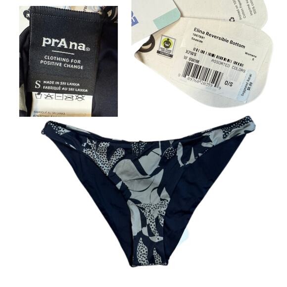 PrAna Willow Falls & Elina Reversible Swimsuit Set - L Top / S Bottom NWT - Picture 4 of 5